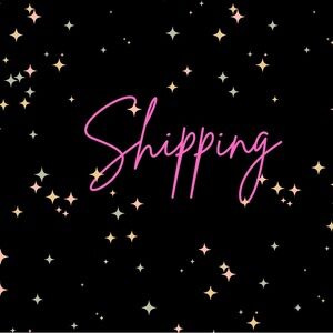 Pink Script 'Shipping' Decorative Graphic Print